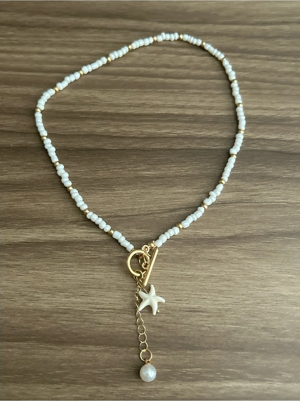 Boho beaded necklace Q1298